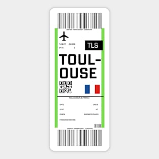 Boarding pass for Toulouse Sticker